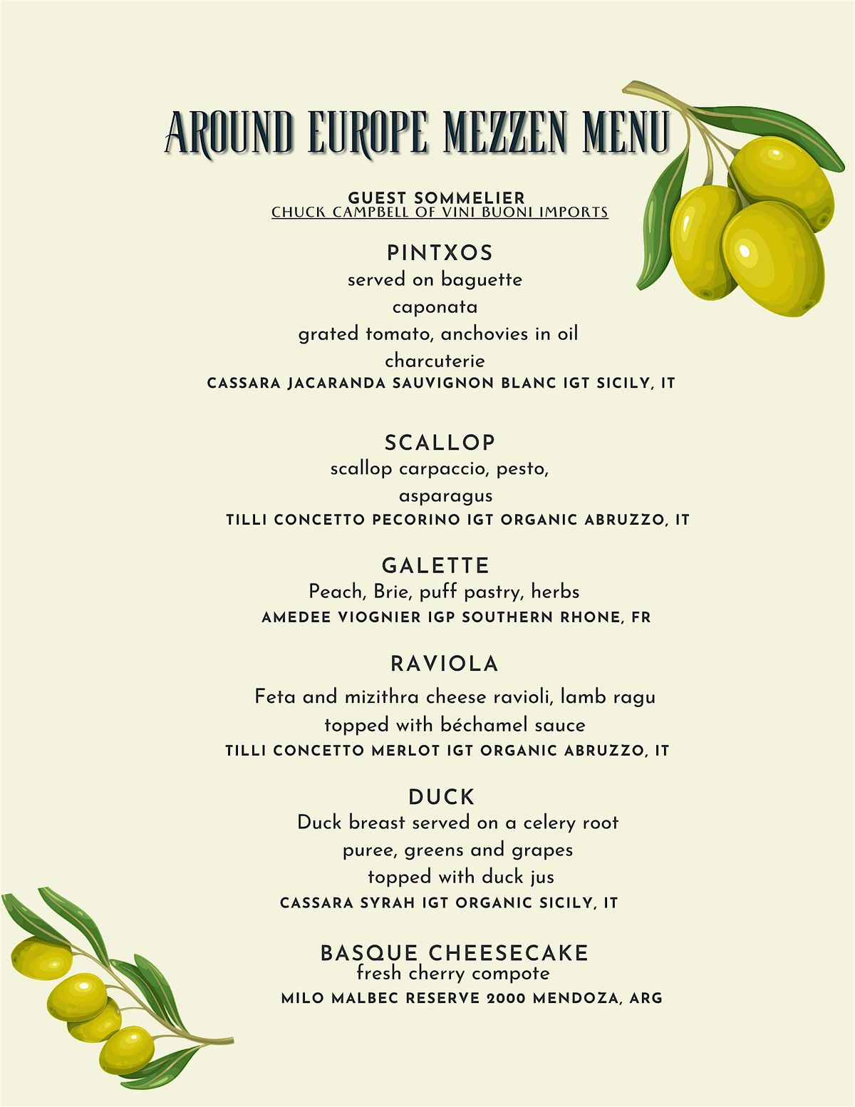 Around The World Wine Tasting