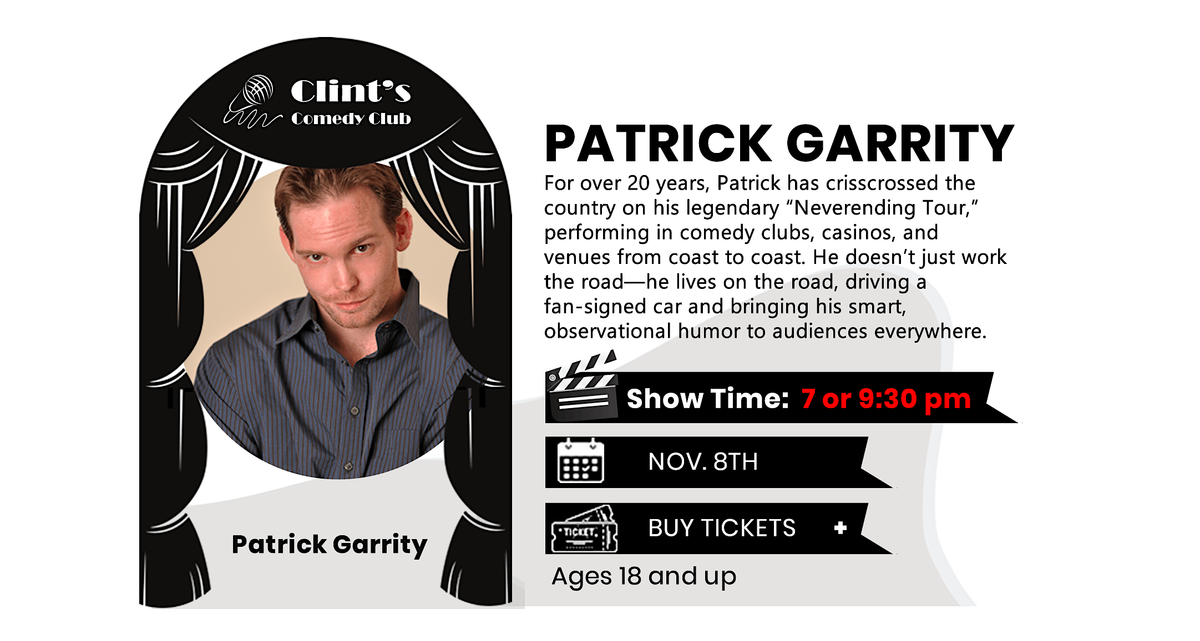 Comedian Patrick Garrity