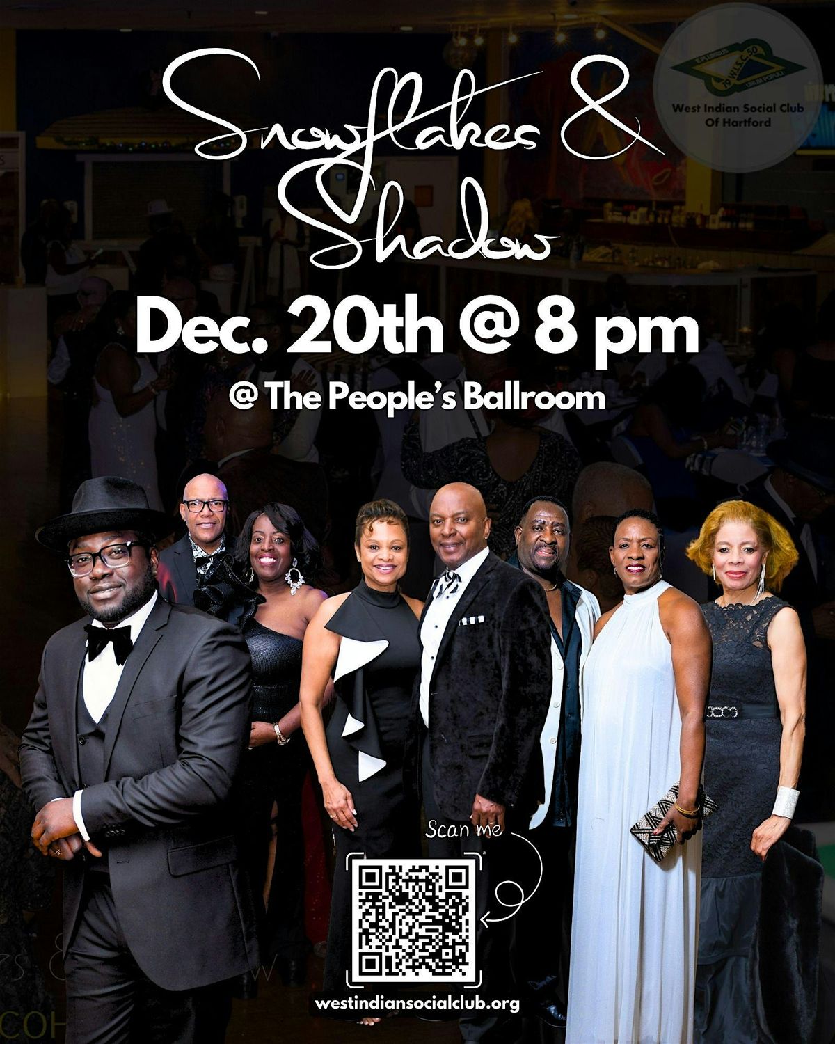 Snowflakes & Shadow - Annual Elegant Black & White - Holiday Ball