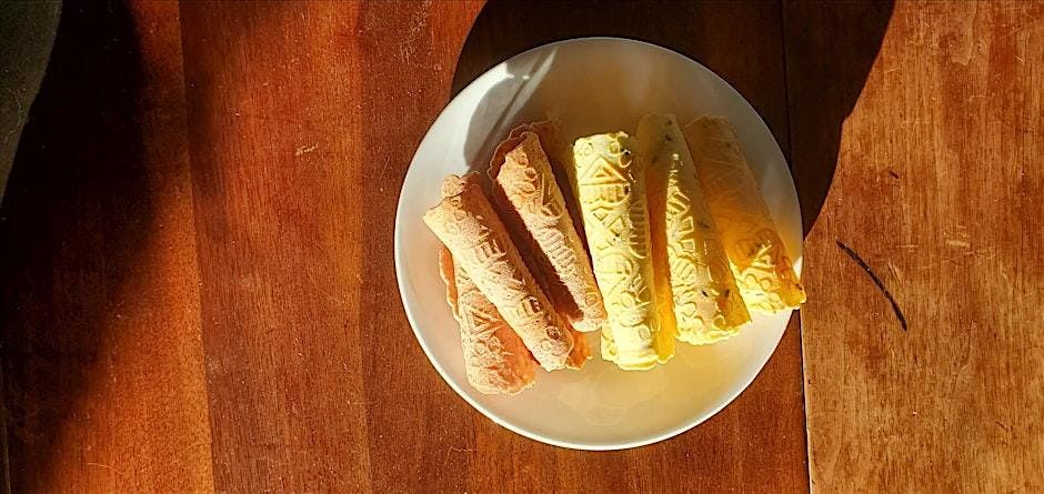 Krumkake with the flavors of Christmas