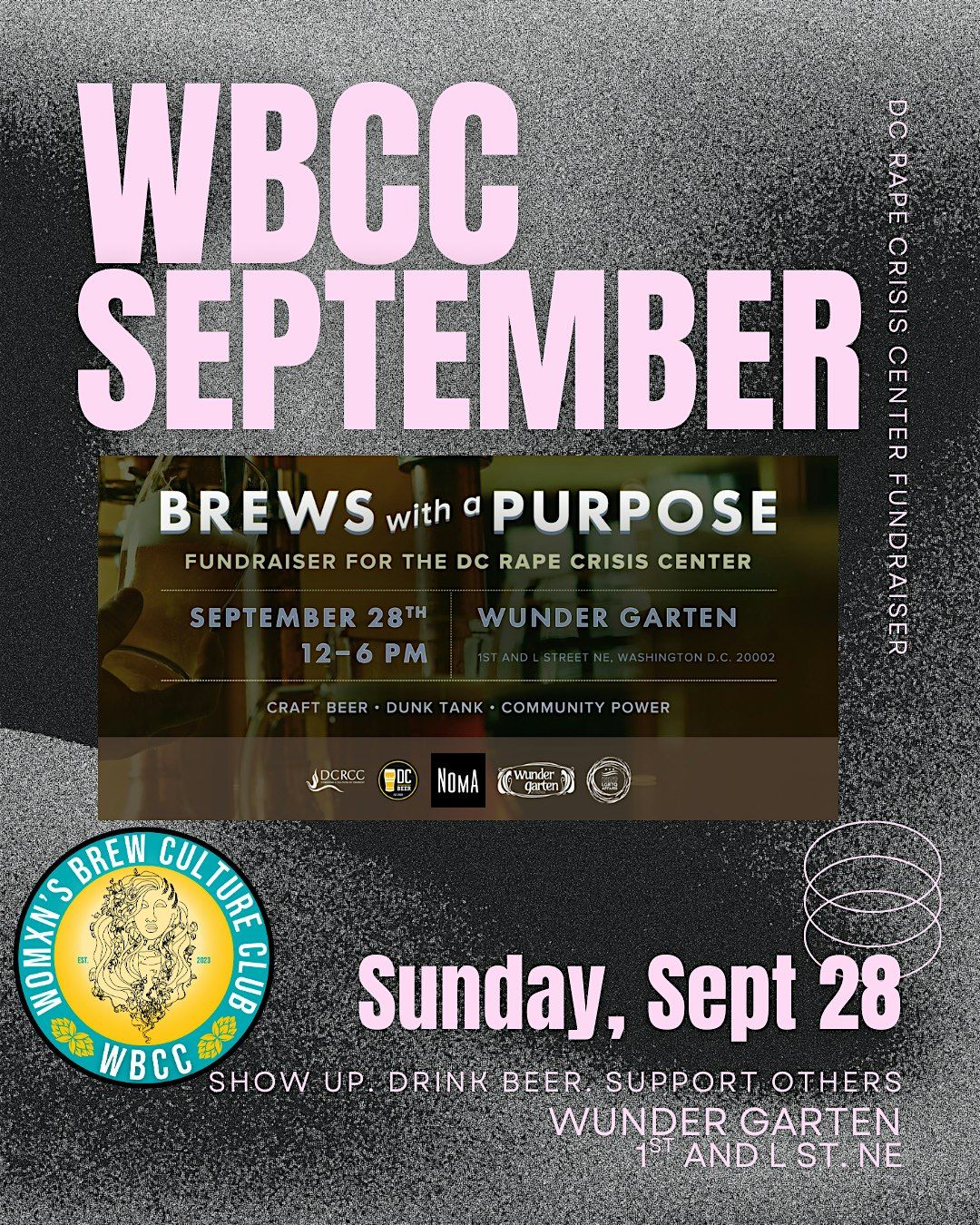 DC Rape Crisis Center Brew for a Purpose Fundraiser w\/ Wunder Garten