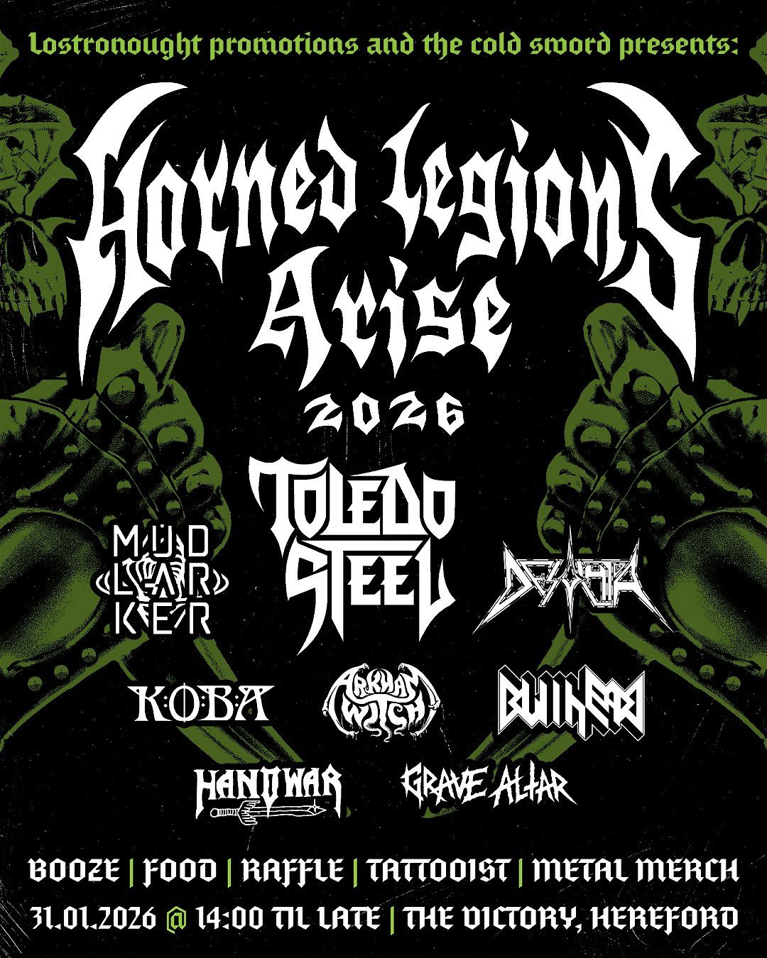 HORNED LEGIONS ARISE - One Day Metal Festival in Aid of H.R.R.O.