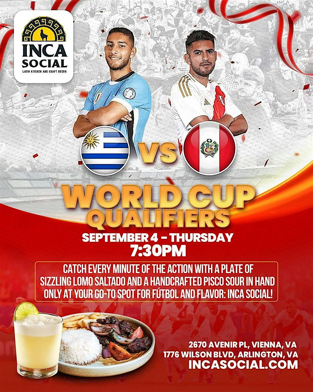 Peru vs Uruguay Wolrd Cup Qualifiers #ViennaVA