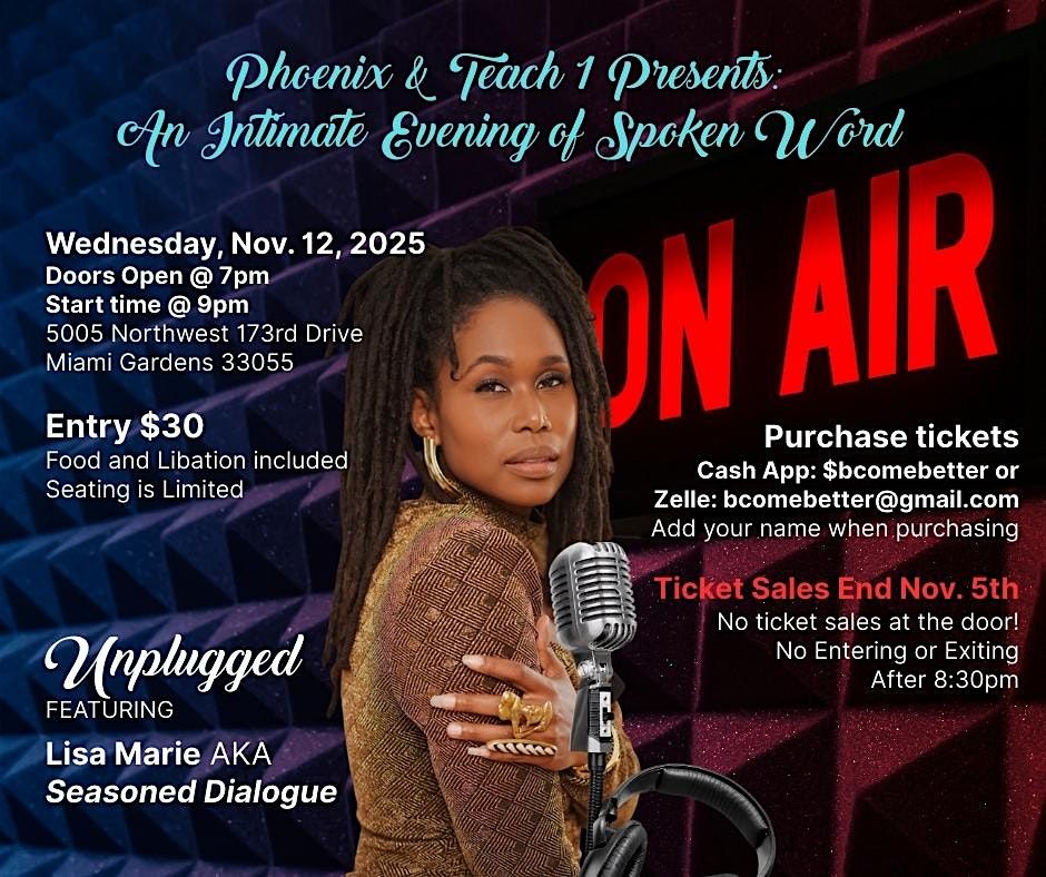 Phoenix & Teach 1 Presents: An Intimate Evening of Spoken Word