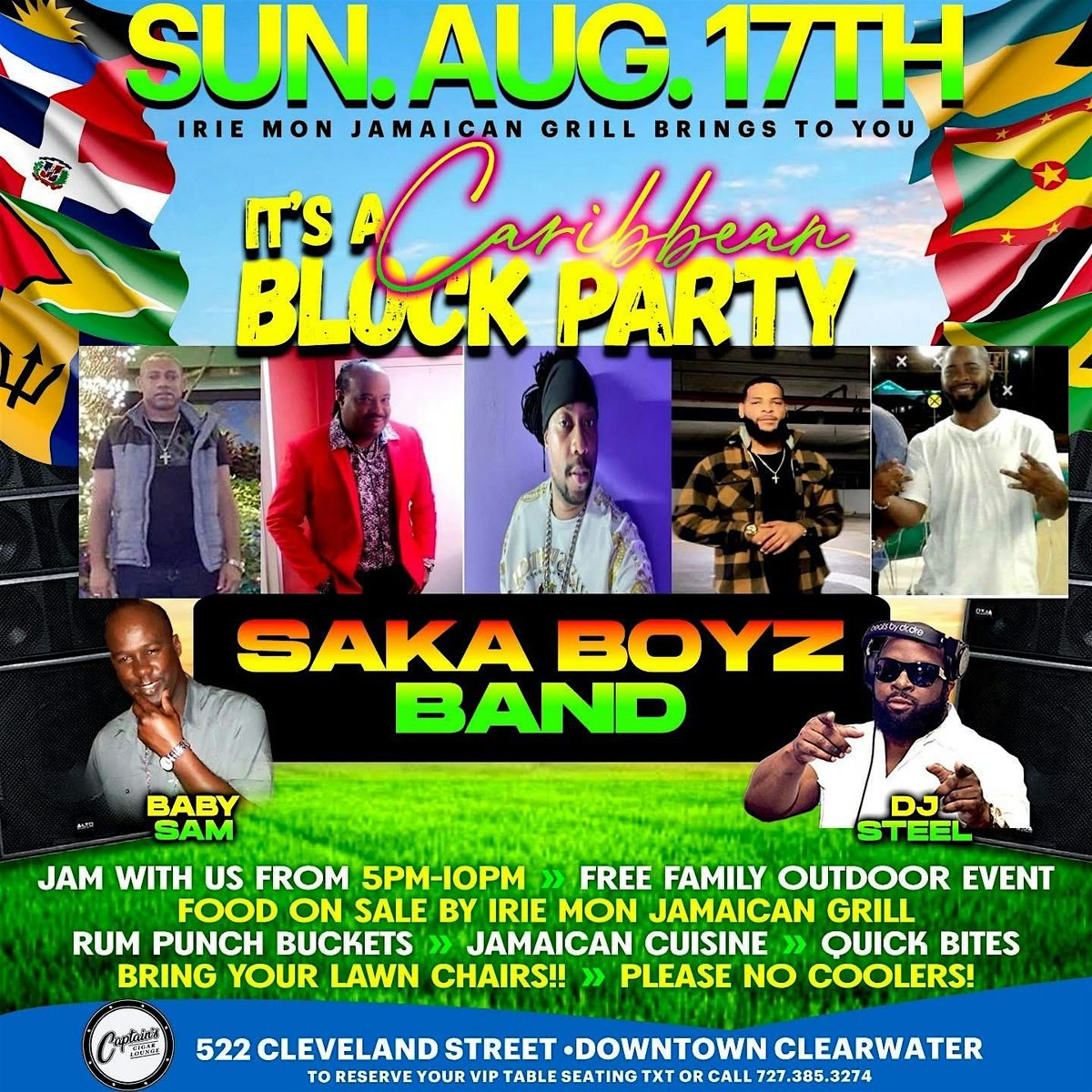 It's A Caribbean Block Party! Live Music By Saka Boyz Band