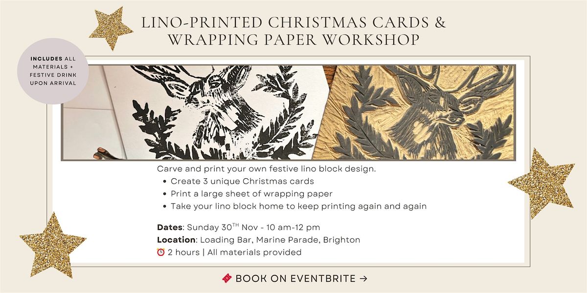 Lino-Printed Christmas Cards & Wrapping Paper Workshop