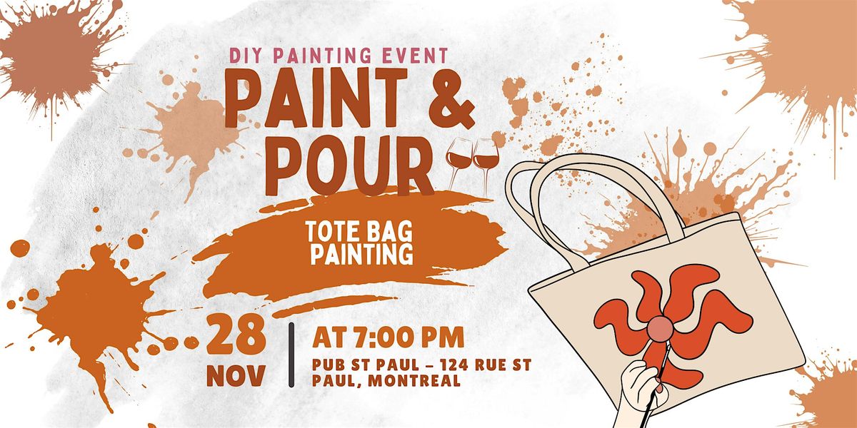 Paint and Pour | Tote Bag Painting Event in Montreal (Old Port)