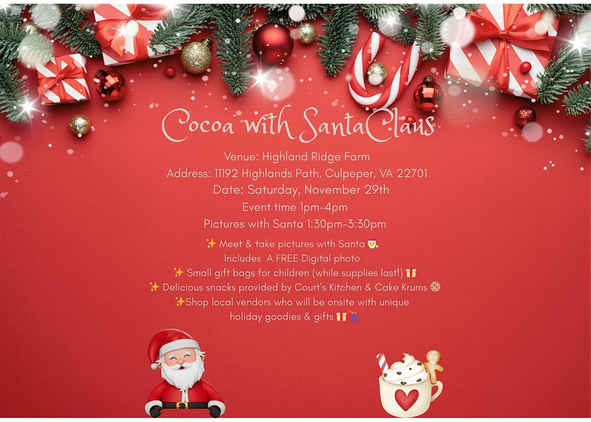 Cocoa with Santa & Holiday Market
