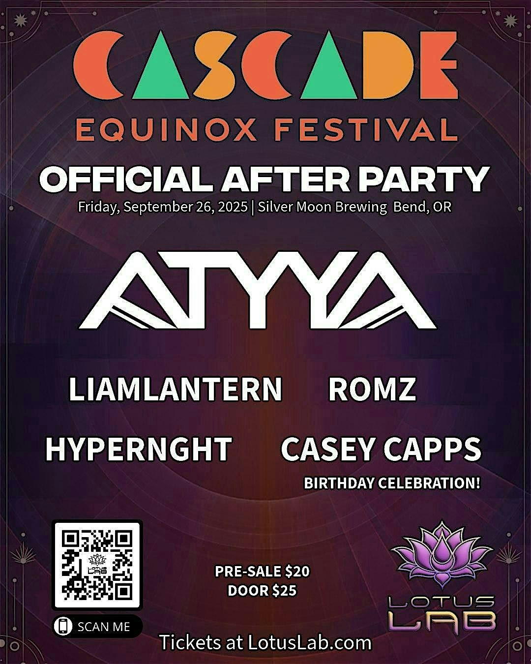 Official Cascade Equinox After Party with ATYYA