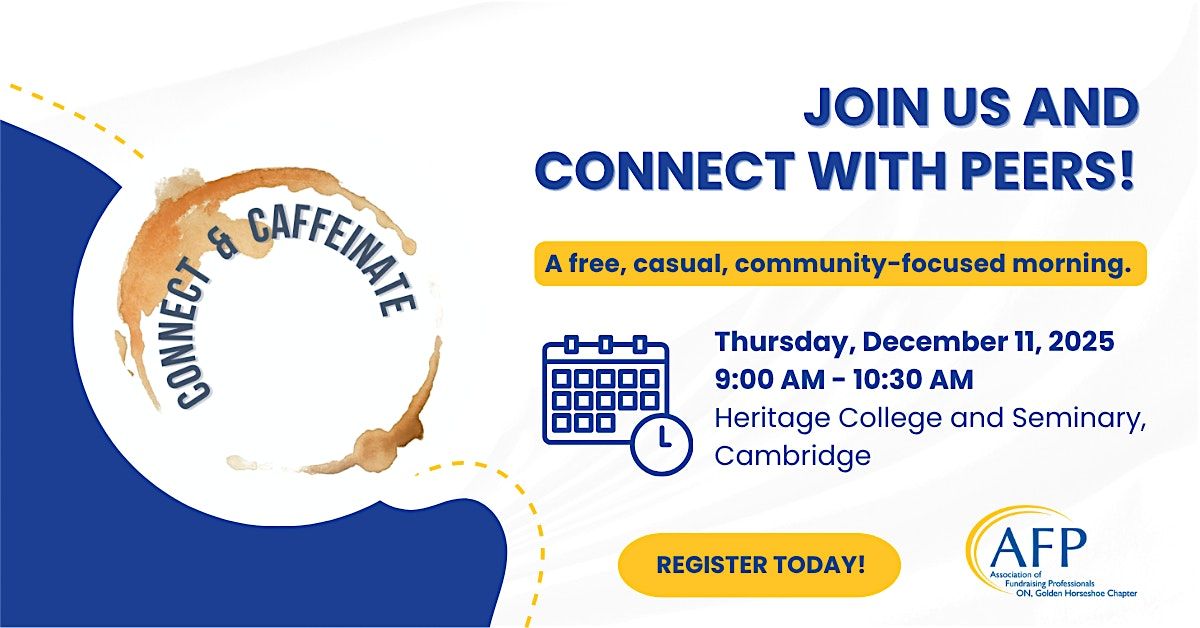 You\u2019re Invited to the AFP GH Connect & Caffeinate in Waterloo Region