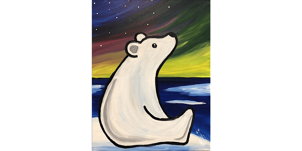 Polar Bear and Northern Lights - Paint and Sip in Denver | Classpop!\u2122