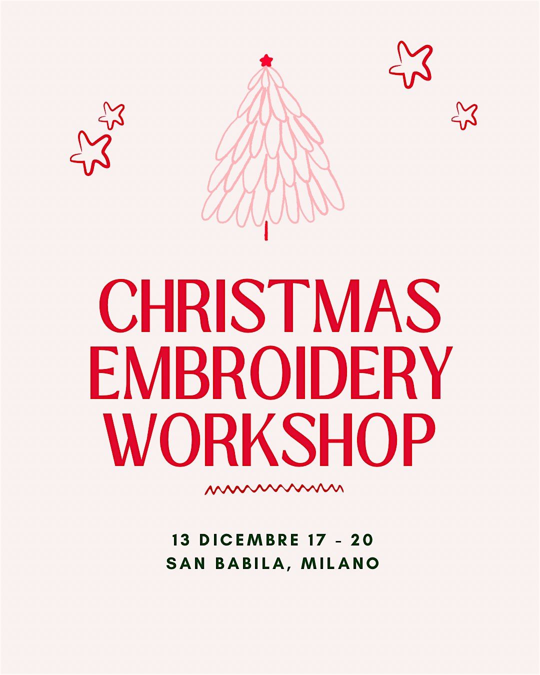 CHRISTMAS EMBROIDERY WORKSHOP