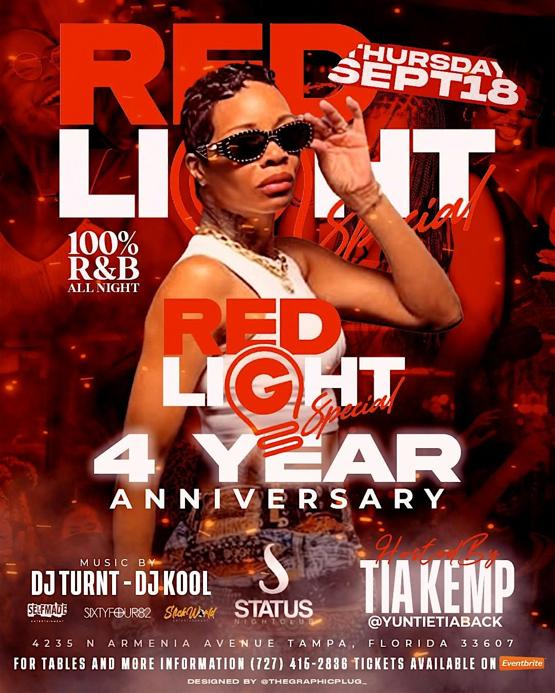 REDLIGHT SPECIAL 4th YR ANNIVERSARY hosted by Tia Kemp (R&B Thursdays)