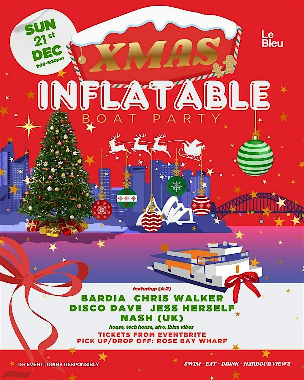 INFLATABLE CHRISTMAS PARTY ON LE BLEU