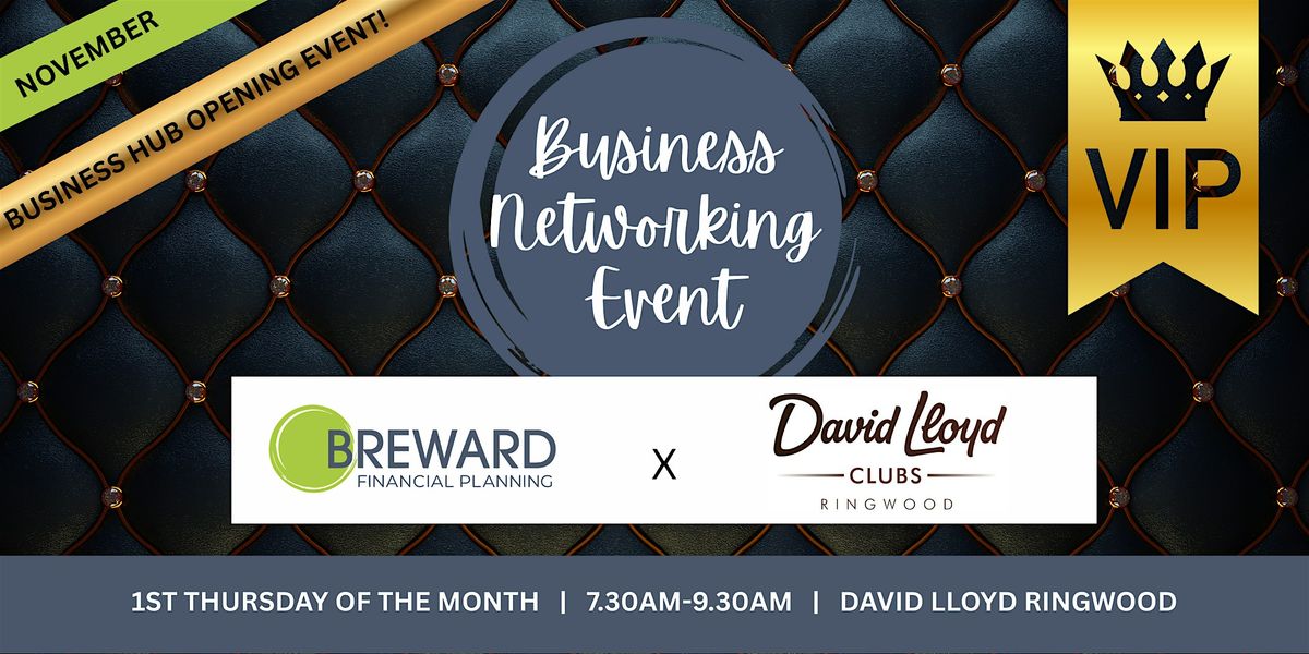 The Business Networking Event at David Lloyd Ringwood November '25
