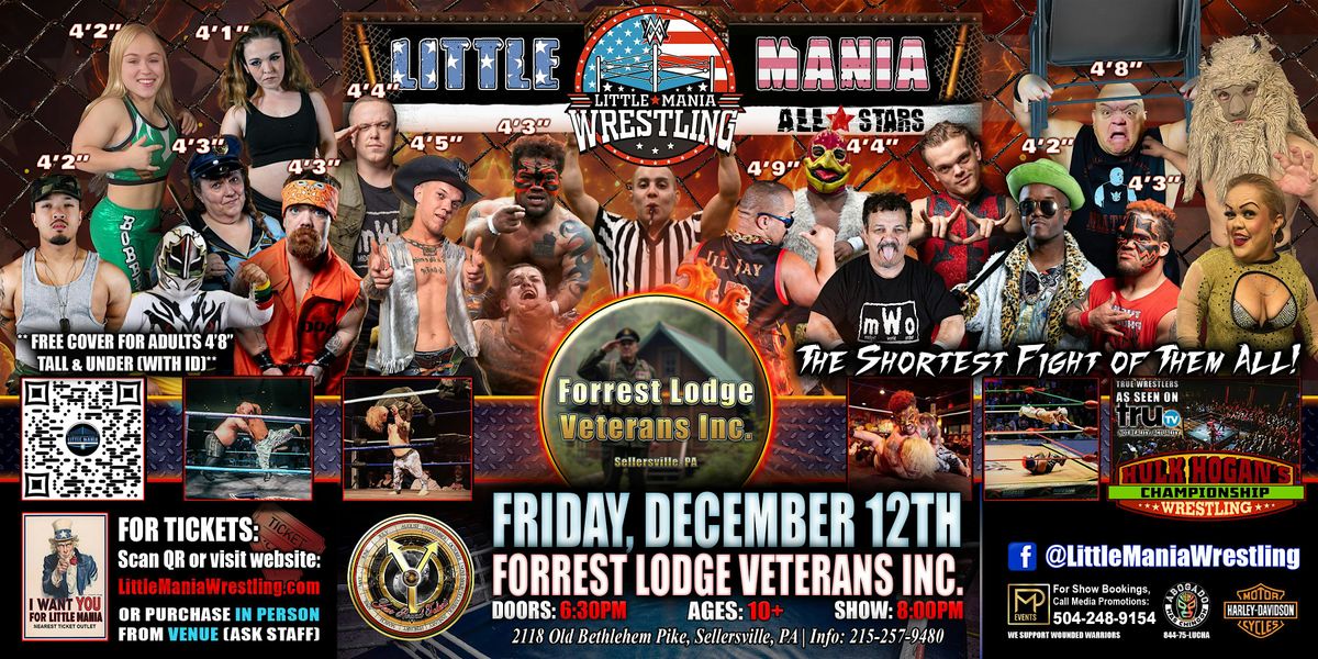 Sellersville, PA - Little Mania Mini Wrestling @Forrest Lodge Veterans INC