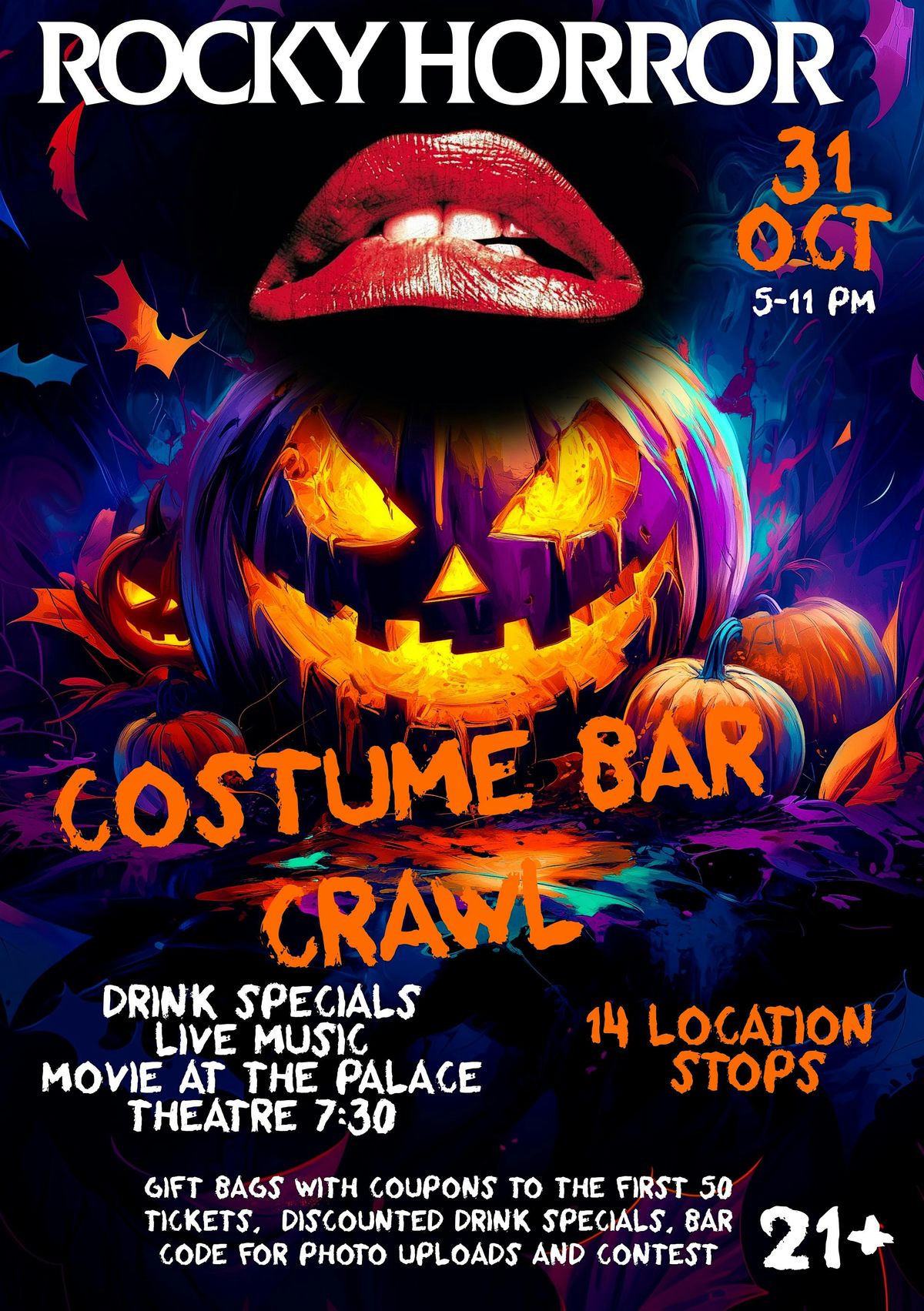 Rocky Horror Costume Bar Crawl in the Downtown Canton Dora at Grapes in ...