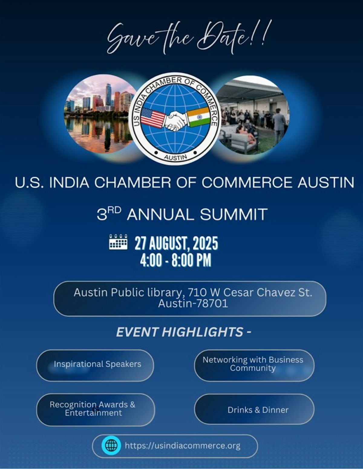 3rd Annual Summit: Celebration with US India Chamber of Commerce Austin
