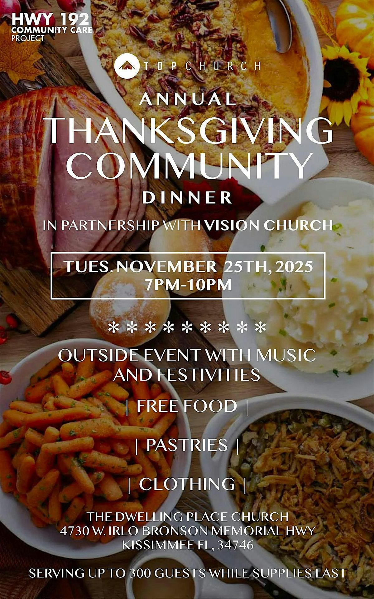 FREE Annual Community Thanksgiving Dinner \u2013 Join Us!