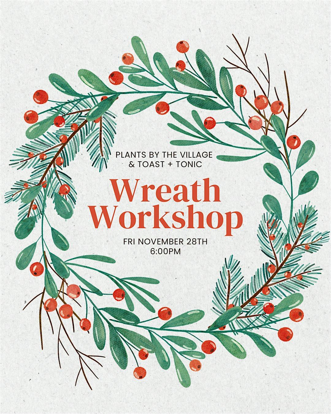 Wreath Workshop @ Toast & Tonic