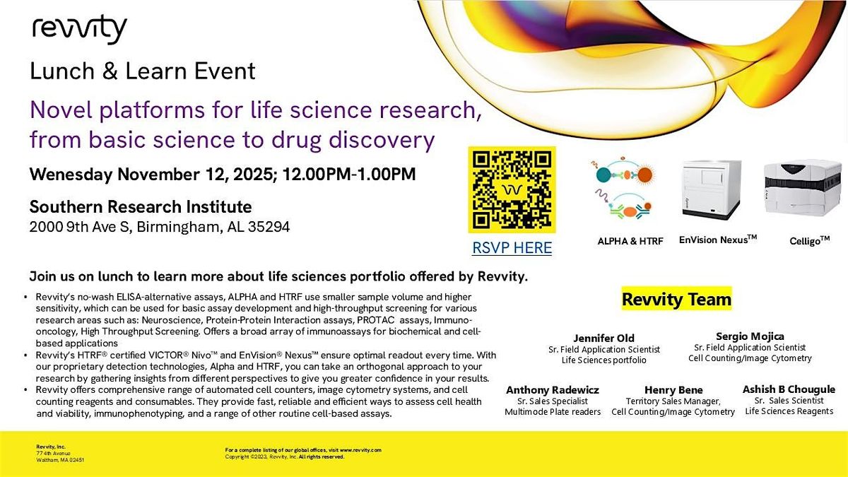 Lunch and Learn by Revvity at SRI
