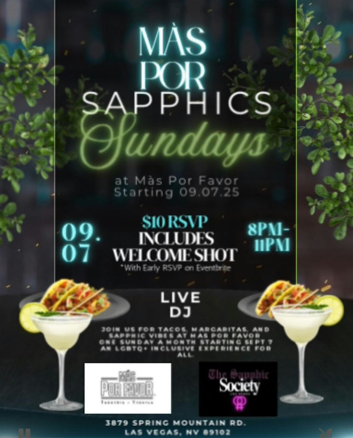 M\u00e0s Por Sapphics: Tacos & Tequila hosted by The Sapphic Society