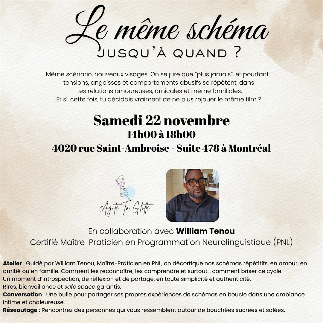 Agite ta Glotte: \u00ab Le m\u00eame sch\u00e9ma. Jusqu'\u00e0 quand ? \u00bb