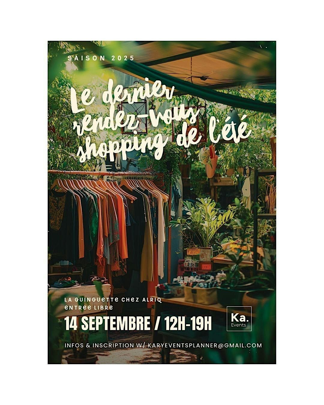 Dernier shopping de l\u2019\u00e9t\u00e9 \u00e0 la Guinguette chez Alriq