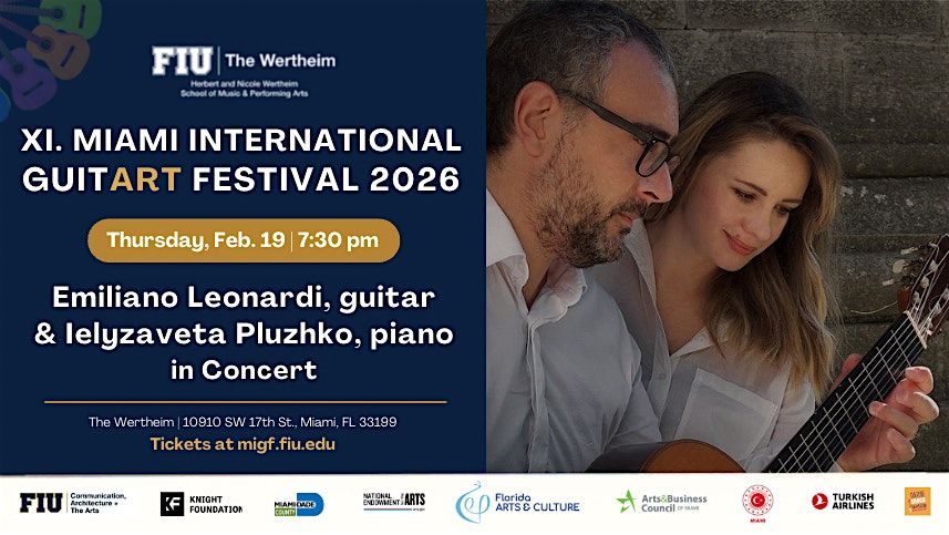 MIGF 2026 GuitART Festival: Leonardi-Pluzhko Guitar & Piano Duo