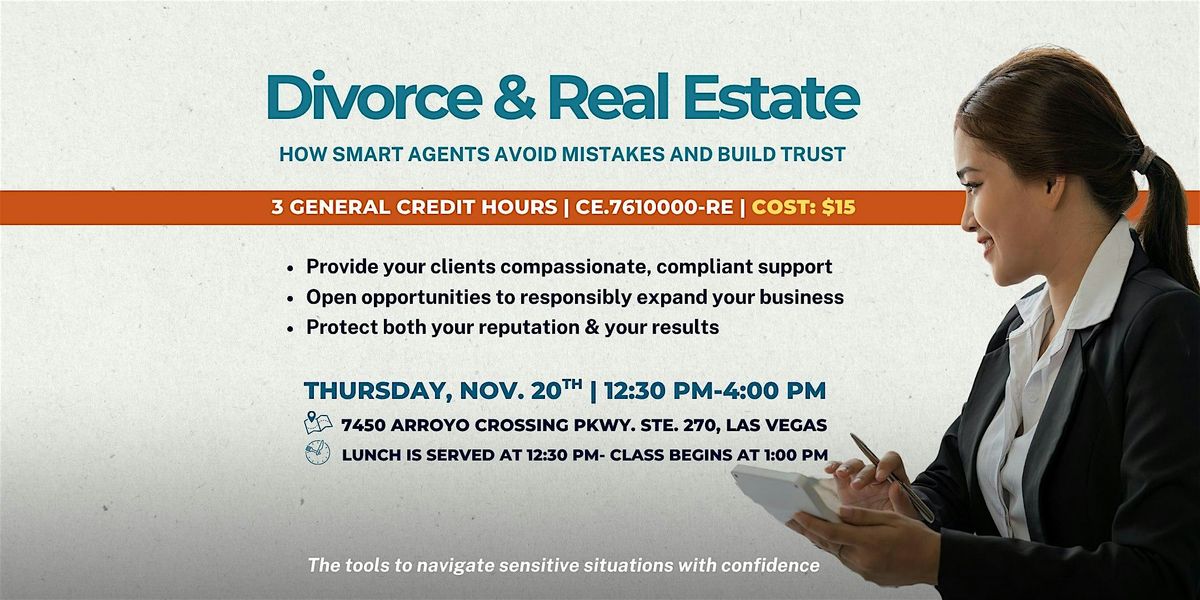 NV Real Estate CE: Divorce & Real Estate Done Right