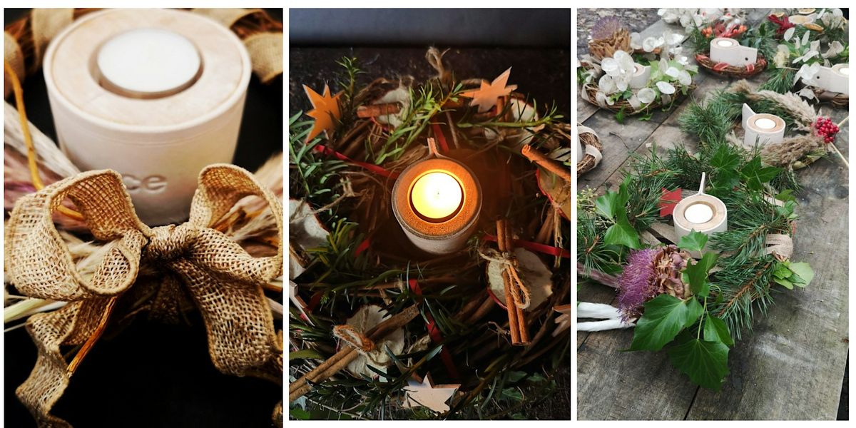 Leather Candle Holder and Wreath Workshop