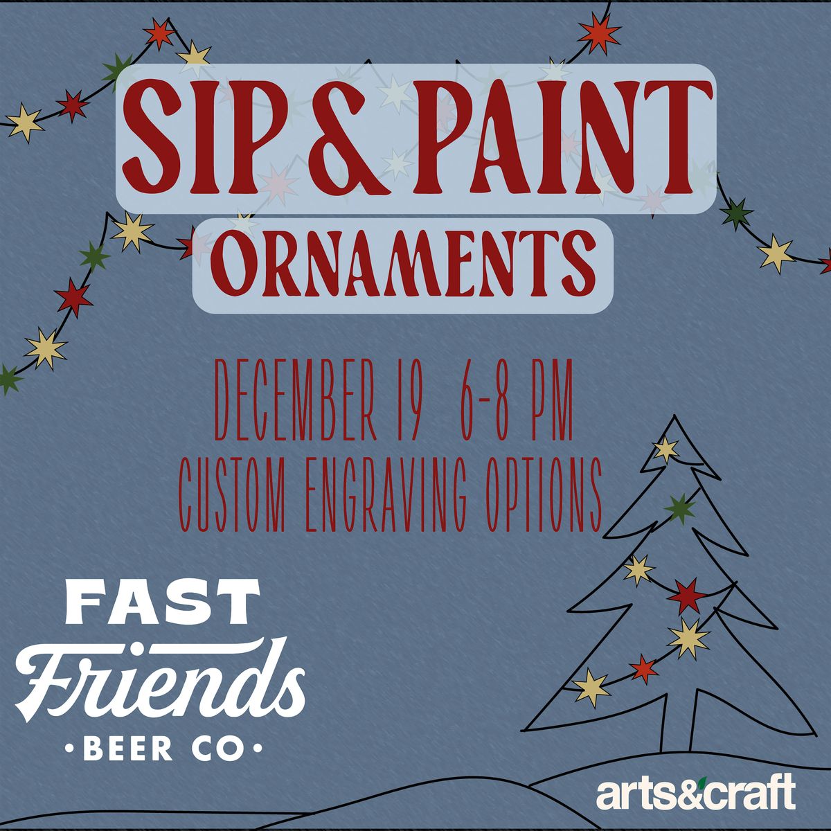 Sip and Paint Ornaments at Fast Friends Brewery