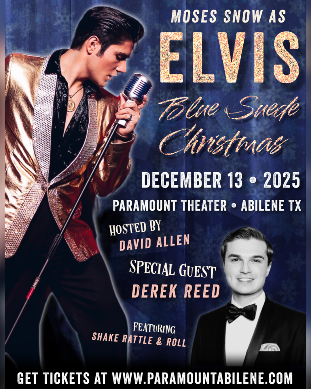 Moses Snow's Blue Suede Christmas at Paramount Theatre Abilene