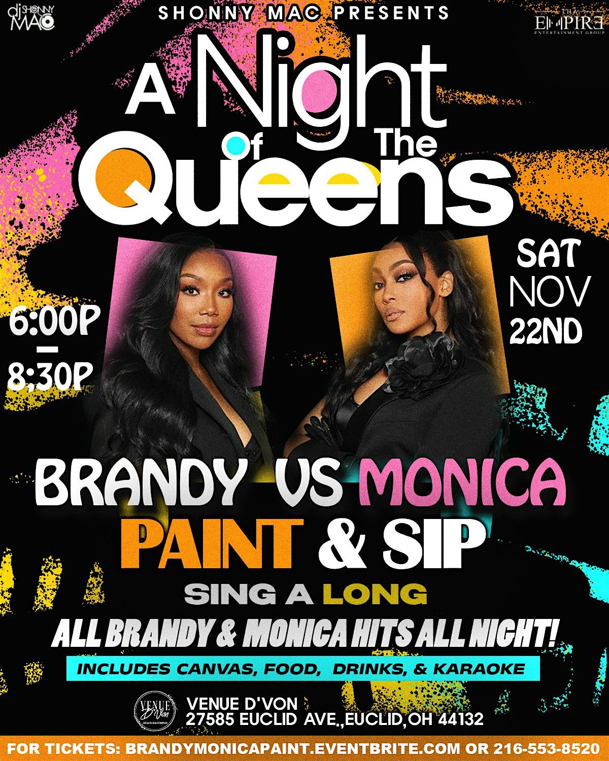 Brandy Vs Monica Paint & Sip Karaoke