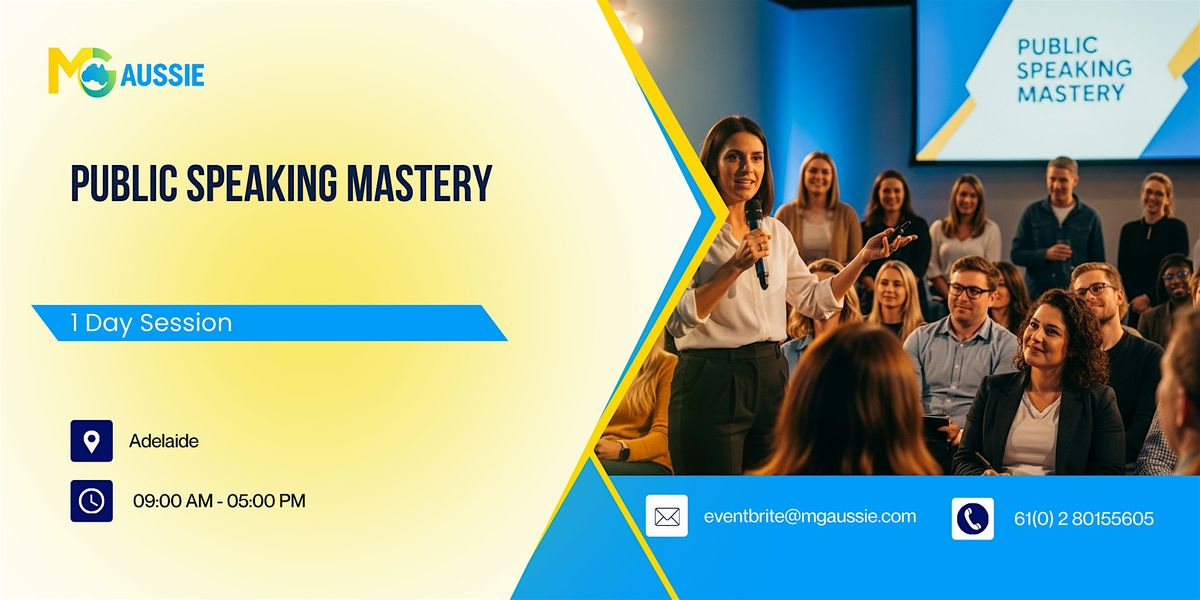 Public Speaking Mastery: 1 Day Session in Adelaide