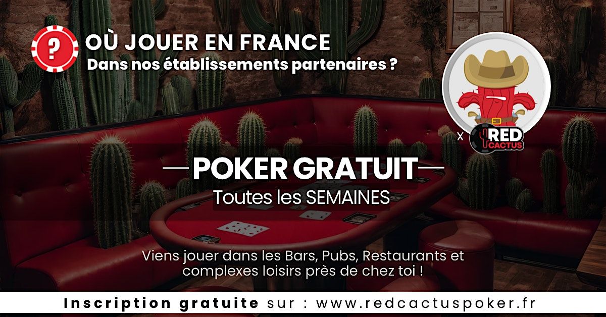 Soir\u00e9e RedCactus Poker X Food & Tea \u00e0 PARIS (75)