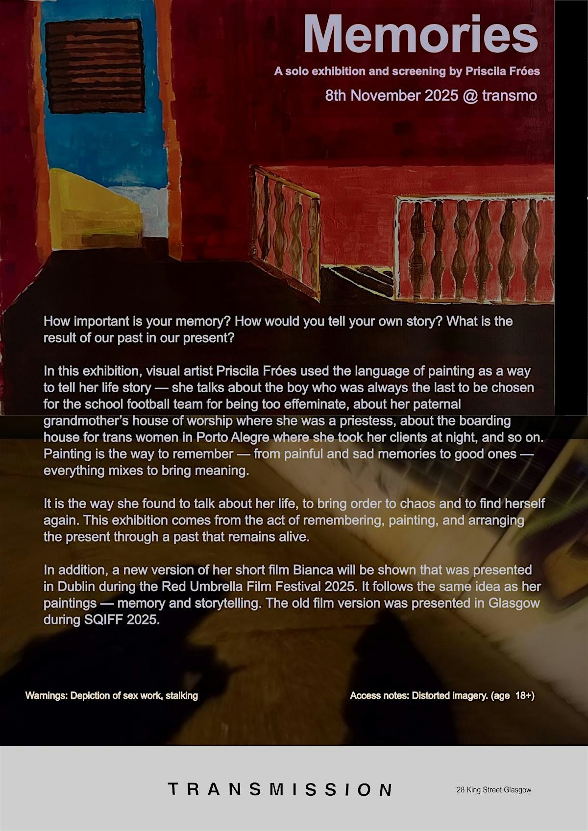 exhibition + short film screening   Memories\/ Bianca