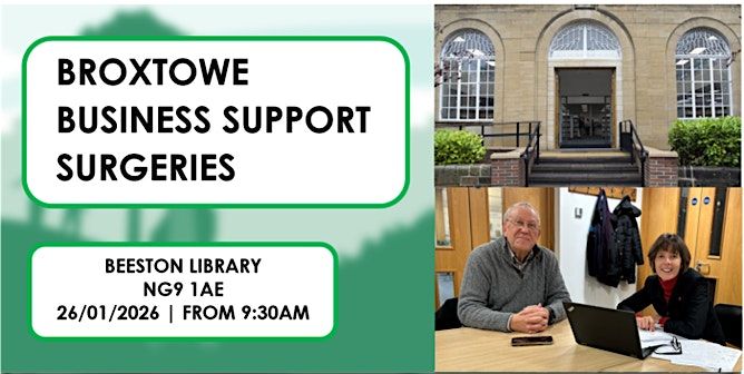 Free Business Support Surgery - Beeston, Broxtowe