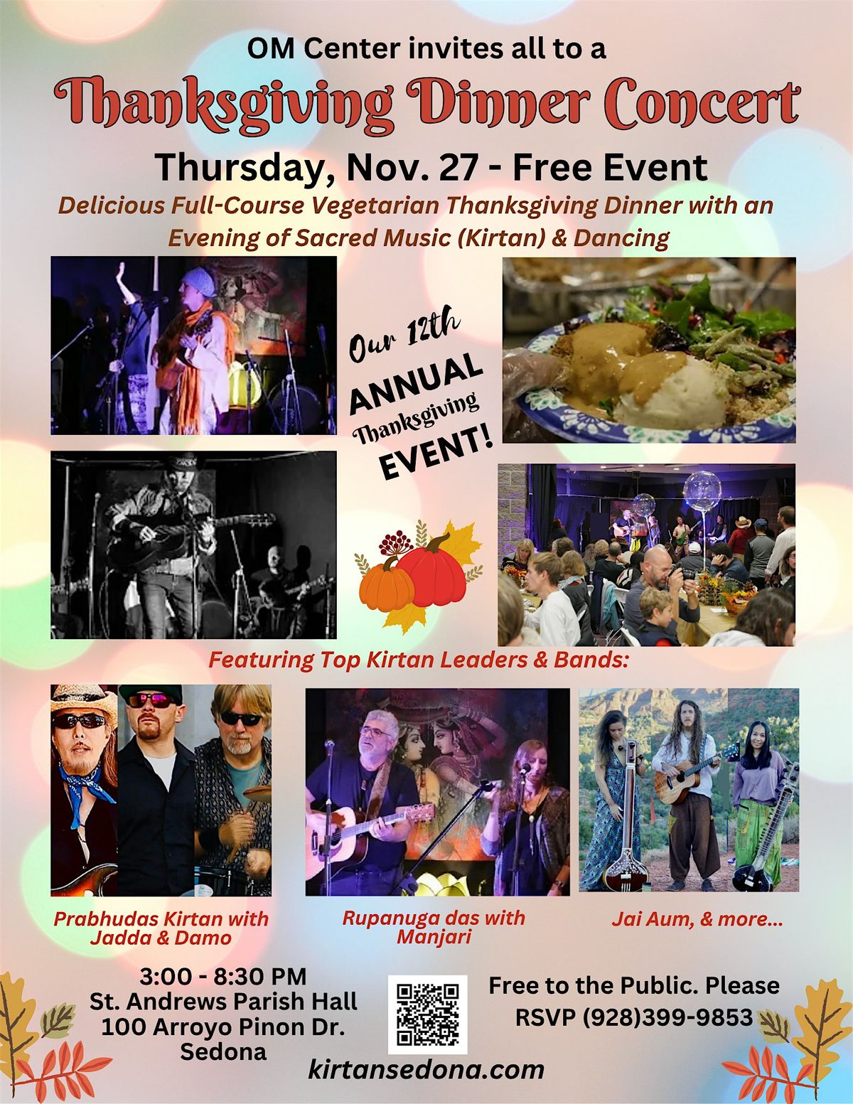 Free Vegetarian Thanksgiving Dinner\/Kirtan Concert