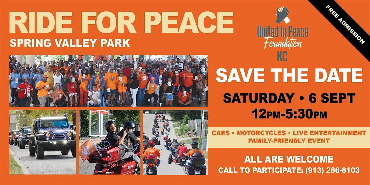 The 14th Peace Ride of Kansas City - a family friendly event.