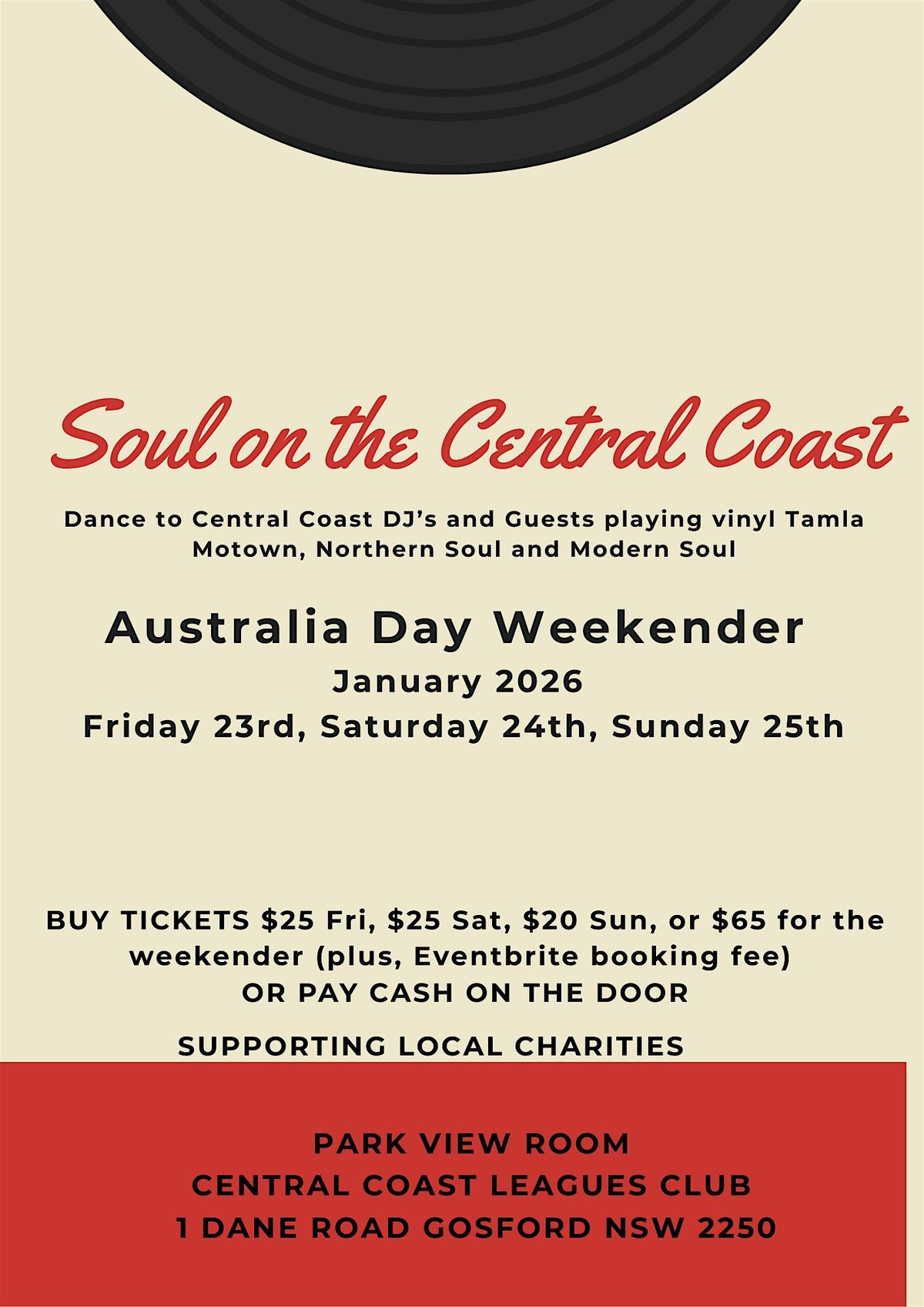 Soul on the Central Coast Australia Day Weekender 2026