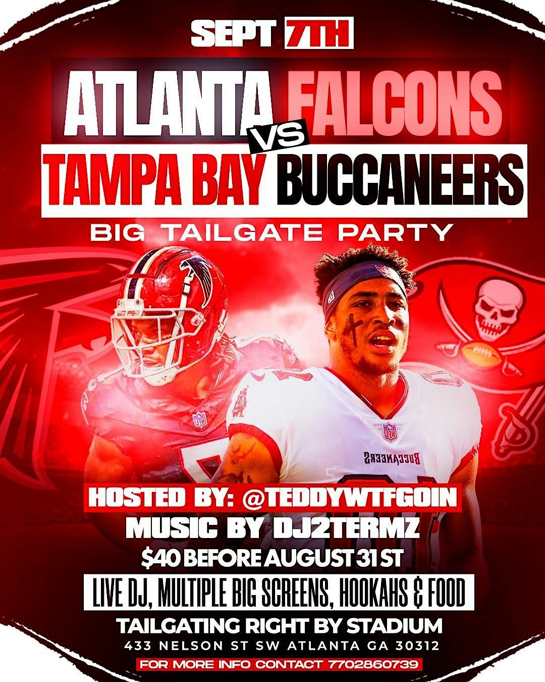 Atlanta Falcons vs Tampa Bay Buccaneers Big Tailgate Party