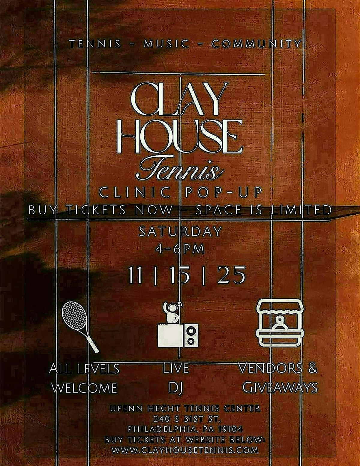 Clay House Tennis Adult Clinic Pop Up