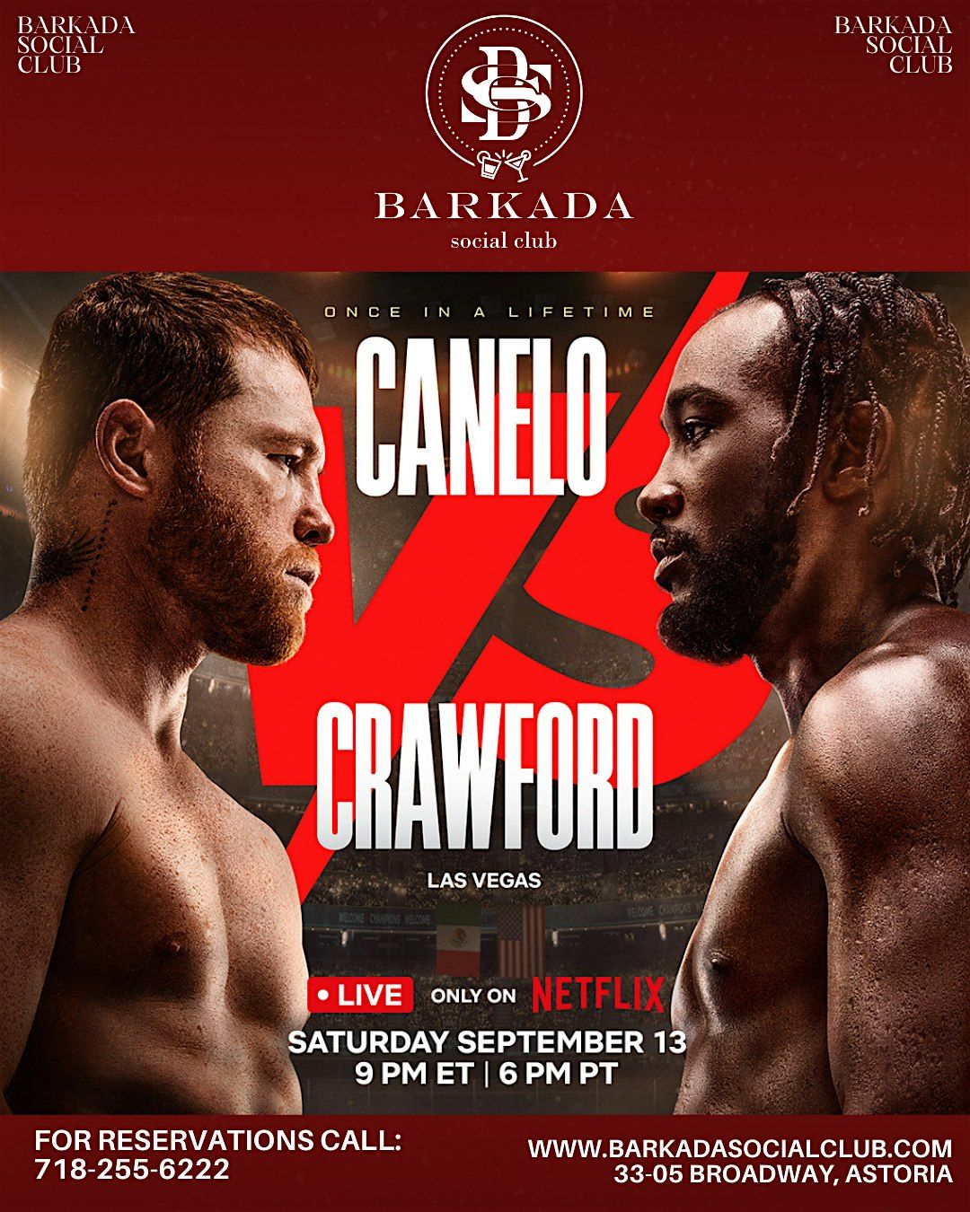 CANELO VS CRAWFORD @BARKADASOCIALCLUB