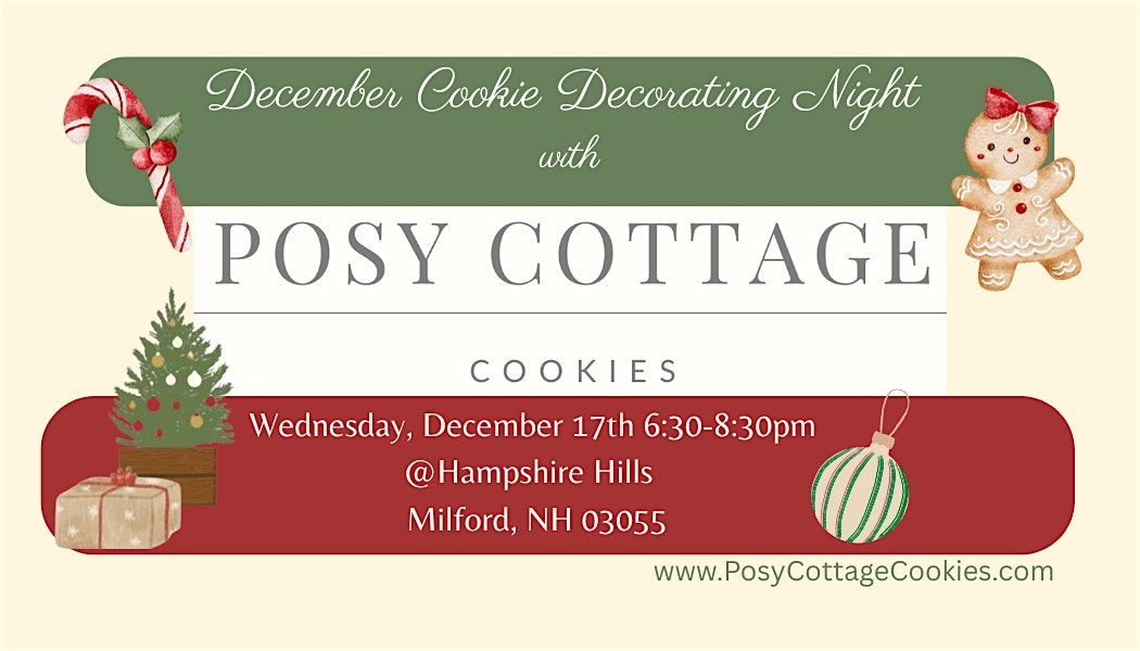 December Christmas Cookie Decorating Night with Posy Cottage Cookies