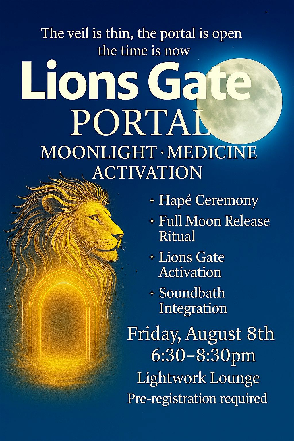 Lions Gate Full Moon Ceremony & Activation