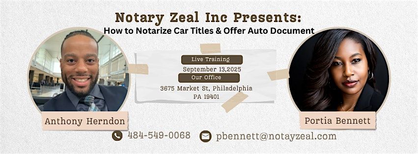 Notary Zeal Inc Presents: How to Notarize Car Titles & Offer Auto Document
