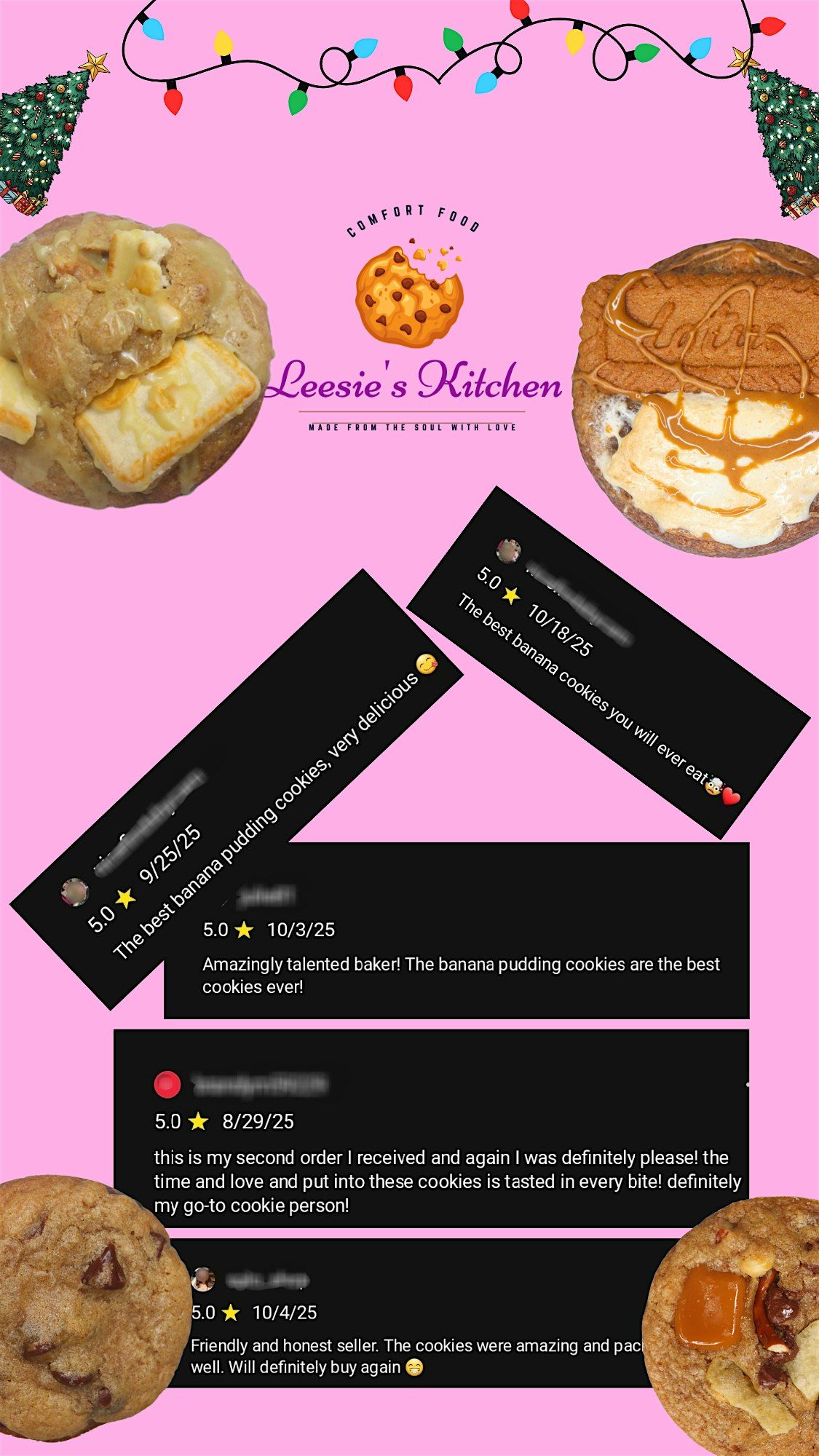 Leesie's Kitchen Cookies Christmas Pop Up Shop