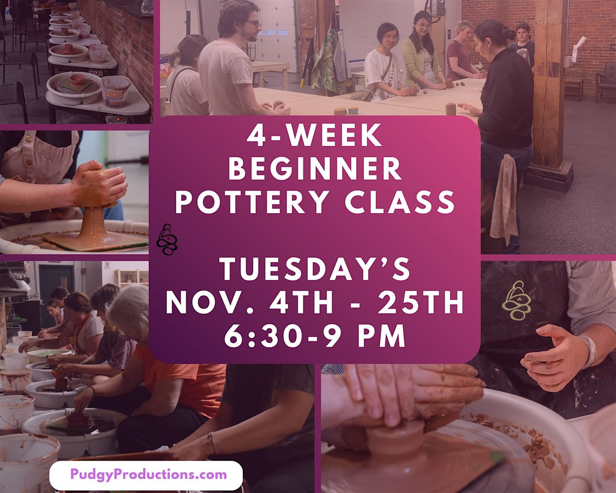 4-Week Intro Evening Pottery Class! (Wheel Throwing) November 4th - 25th