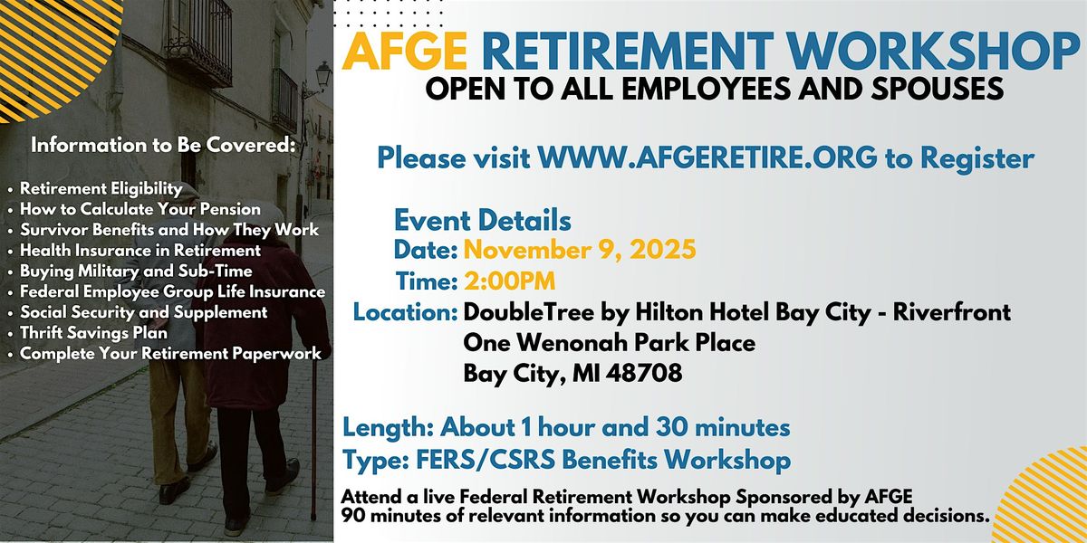 FERS\/CSRS Benefits Workshop Bay City - 11\/09\/25